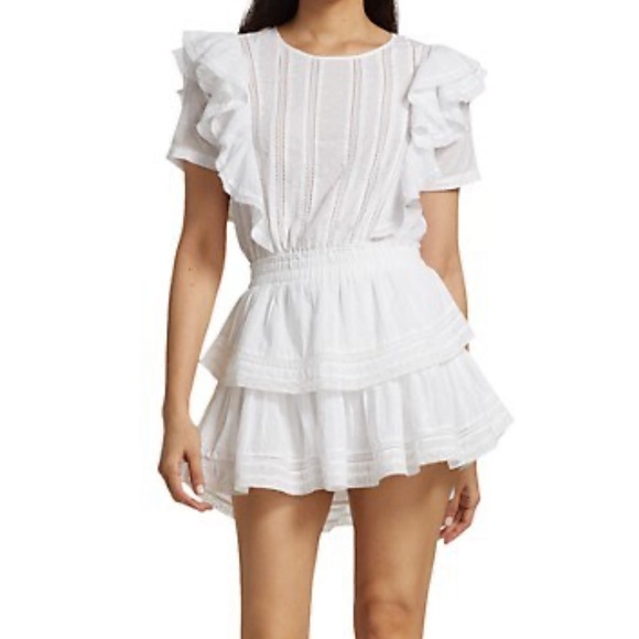 LoveShackFancy Dresses Loveshackfancy Natasha Flounce Tiered White